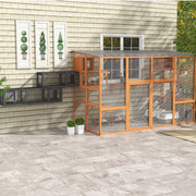 Extra Long Wooden Cat Tunnel 250cm With 8 Doors L Shape or Rectangle Outdoor Enclosure by PawHut