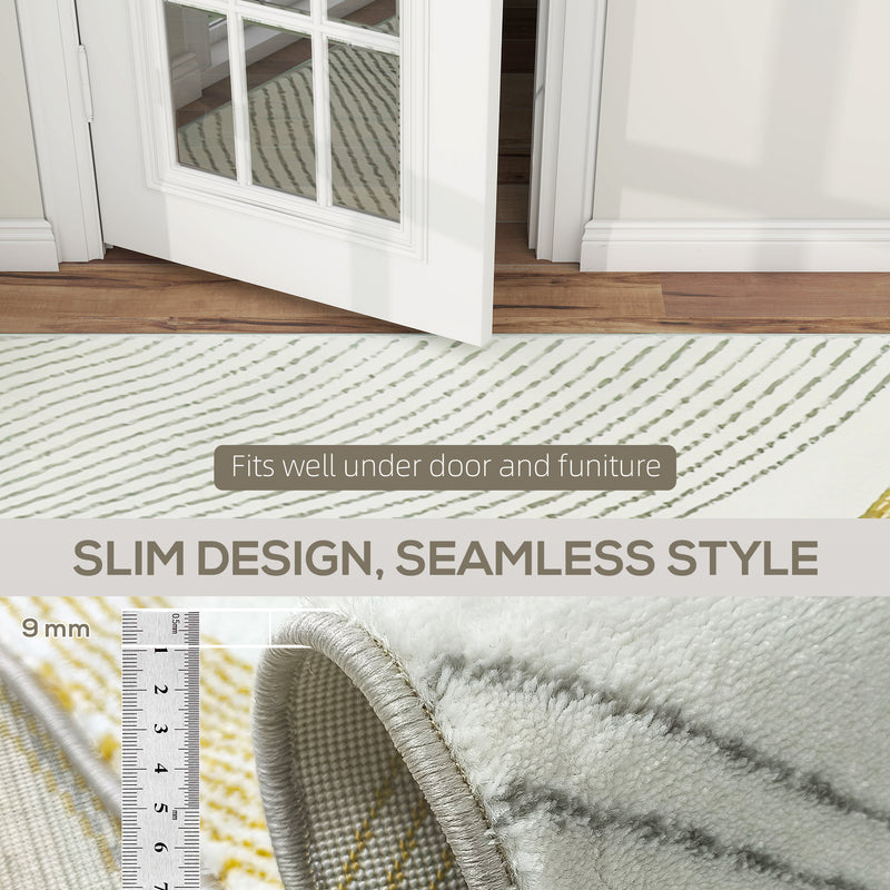 Machine Washable Area Rug for Living Room Bedroom or Office 230 x 160 cm, Cream White