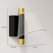 Black LED Wall Lights 2 Pack with Adjustable Colour Temperature for Bedroom or Hallway