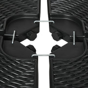 52kg 4 Piece Fillable Cantilever Parasol Base Set Ideal for Garden or Patio Use