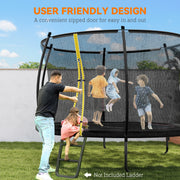 10ft Outdoor Trampoline with Enclosure Net and Spring Cover for Garden by SPORTNOW AOSOM