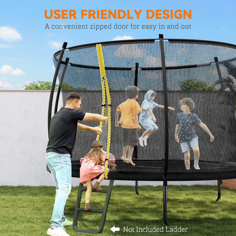 10ft Outdoor Trampoline with Enclosure Net and Spring Cover for Garden by SPORTNOW AOSOM