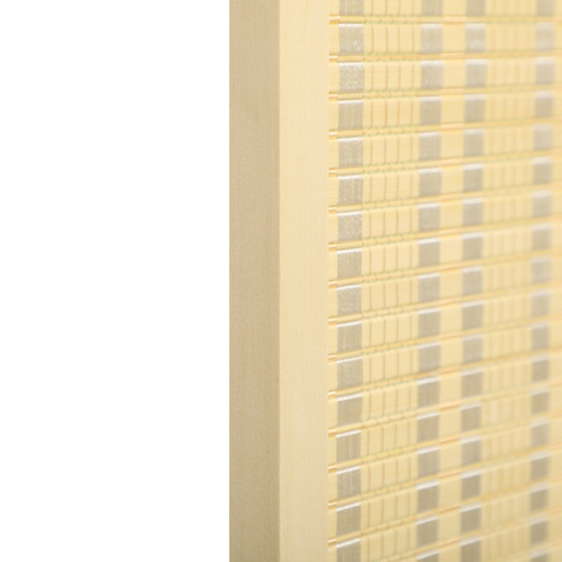 4 Panel Folding Room Divider Screen Creates Privacy In Bedroom Or Office, Natural