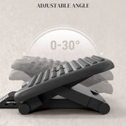 Adjustable Foot Rest Platform with Tilting Angle for Home Office Comfort, Black