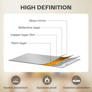 Large Round Mirror For Wall 61cm Gold Modern Decorative Accent For Bedroom Living Room Bathroom