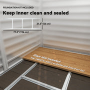 7x4 Metal Garden Storage Shed with Lockable Double Doors and Vents Dark Grey by Outsunny