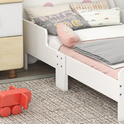 Toddler Bed with Rabbit Design Ideal for Kids Bedroom Play and Sleep Space, White