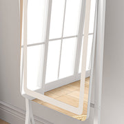 Full Length LED Dressing Mirror With Storage Shelf and 3 Light Modes, White