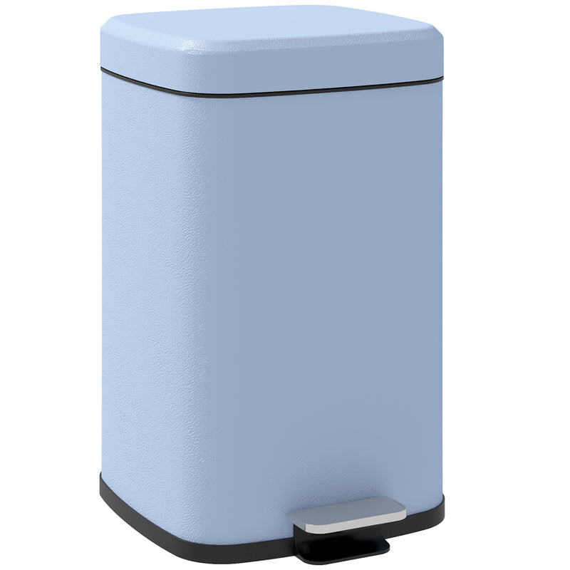 20L Metal Kitchen Bin with Soft Close Lid Ideal for Home or Office Use Light Blue