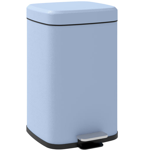 20L Metal Kitchen Bin with Soft Close Lid Ideal for Home or Office Use Light Blue