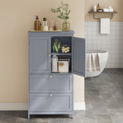 Freestanding Bathroom Storage Cabinet with Drawers and Adjustable Shelf by Vasagle