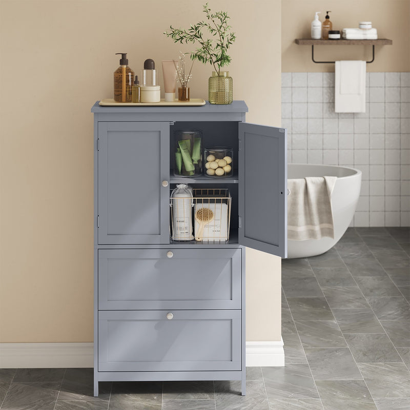 Freestanding Bathroom Storage Cabinet with Drawers and Adjustable Shelf by Vasagle