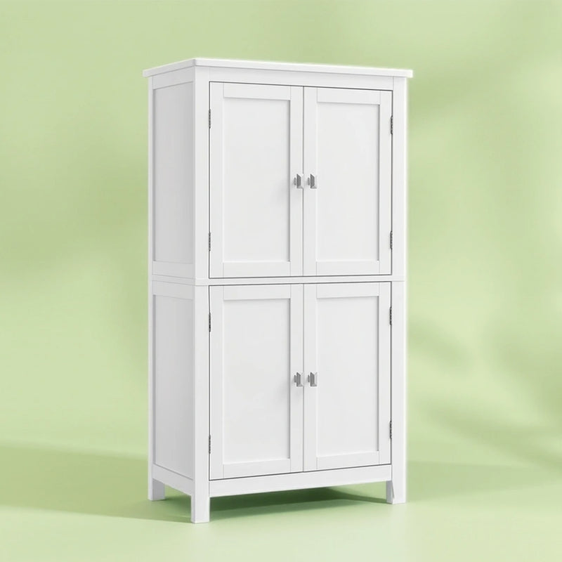 White Bathroom Storage Cabinet with Shelves for Kitchen or Laundry Room by Vasagle