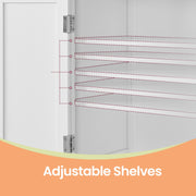 White Bathroom Storage Cabinet with Shelves for Kitchen or Laundry Room by Vasagle