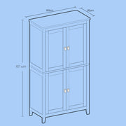 White Bathroom Storage Cabinet with Shelves for Kitchen or Laundry Room by Vasagle