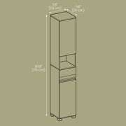 Tall Slim Bathroom Storage Cabinet with Shelves for Small Spaces by Vasagle