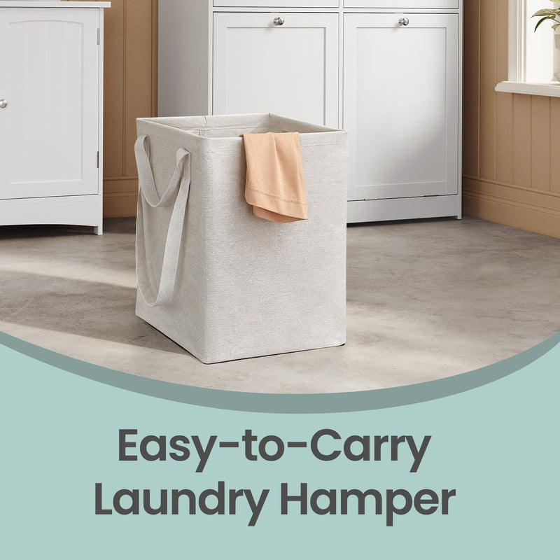 Bathroom Cabinet With Double Laundry Basket - 79x40x80cm - White