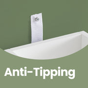 White Toilet Paper Holder with Storage Cabinet and Adjustable Shelf for Small Bathrooms by Vasagle