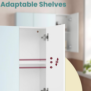 Three Door Bathroom Mirror Cabinet with Wall Mounted Storage Shelves by Vasagle