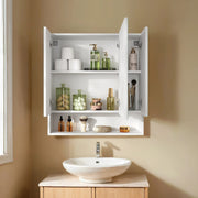 Bathroom Wall Mirror Cabinet with Adjustable Shelves and Storage Space by Vasagle