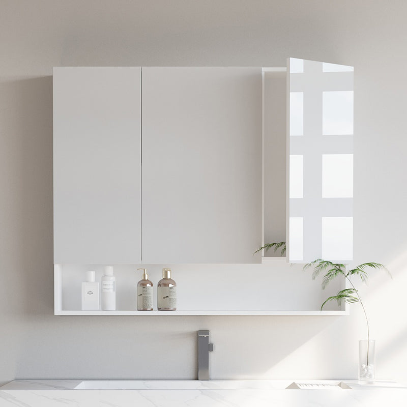 Wall Mounted Bathroom Mirror Cabinet with Storage Shelves and Door by Vasagle