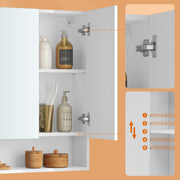Wall Mounted Bathroom Mirror Cabinet with Storage Shelves and Door by Vasagle