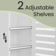 Tall Bathroom Storage Cabinet with Adjustable Shelves and Open Compartments by Vasagle