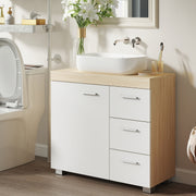 Under Sink Bathroom Storage Cabinet with 3 Drawers Space Saving Design by Vasagle