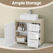 Under Sink Bathroom Storage Cabinet with 3 Drawers Space Saving Design by Vasagle