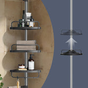 Telescopic Corner Shower Caddy Stainless Steel Rustproof Bathroom Storage Shelf by Songmics