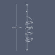 Telescopic Corner Shower Caddy Stainless Steel Rustproof Bathroom Storage Shelf by Songmics