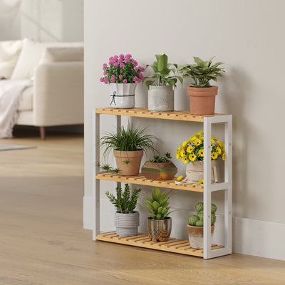 Bamboo Bathroom Shelf Freestanding or Wall Mounted Storage Unit for Home by Songmics