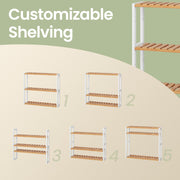 Bamboo Bathroom Shelf Freestanding or Wall Mounted Storage Unit for Home by Songmics