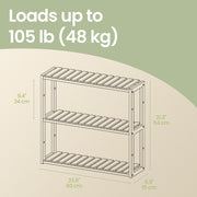 Bamboo Bathroom Shelf Freestanding or Wall Mounted Storage Unit for Home by Songmics