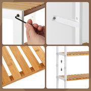 5 Tier Bamboo Storage Shelf Freestanding Organiser for Bathroom or Kitchen by Songmics