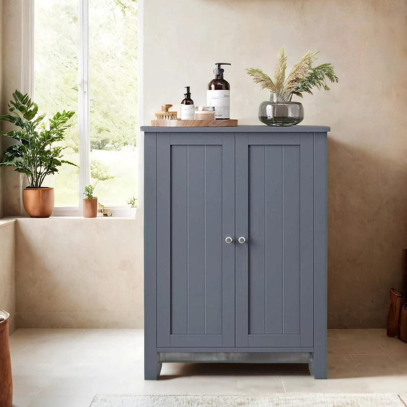 Freestanding Bathroom Floor Cabinet With Shelves for Towels and Toiletries by Vasagle