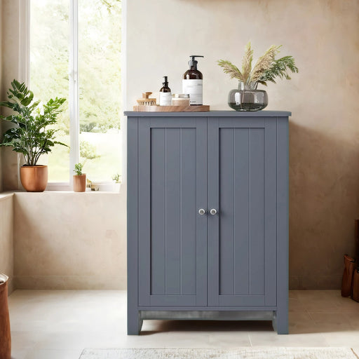 Freestanding Bathroom Floor Cabinet With Shelves for Towels and Toiletries by Vasagle