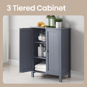 Freestanding Bathroom Floor Cabinet With Shelves for Towels and Toiletries by Vasagle