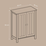 Freestanding Bathroom Floor Cabinet With Shelves for Towels and Toiletries by Vasagle