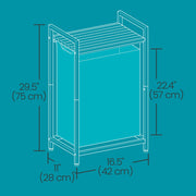 Laundry Basket with Pull Out Hamper Liner and Storage Shelf for Organised Washing by Songmics