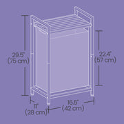 Laundry Hamper Sorter with Pull Out Basket Liner and Storage Shelf by Songmics