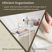 Laundry Hamper with Removable Liner and Storage Shelf for Bedroom or Bathroom by Songmics