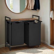 Laundry Hamper with Lid and 2 Removable Bags for Sorting Clothes and Towels by Vasagle