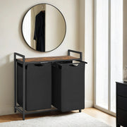 Laundry Hamper with Lid and 2 Removable Bags for Sorting Clothes and Towels by Vasagle