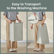 Double Laundry Hamper with Removable Bags and Sturdy Frame for Sorting Clothes by Vasagle