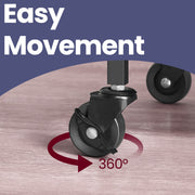 4 Compartment Laundry Sorter with Wheels and Storage Shelves in Chestnut Brown by Vasagle