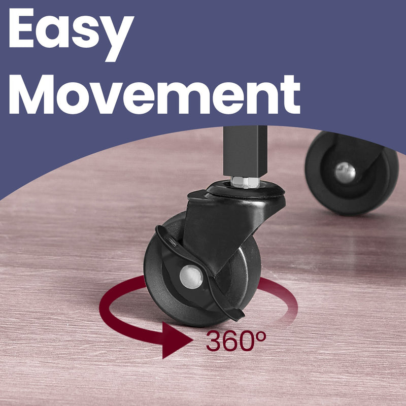 4 Compartment Laundry Sorter with Wheels and Storage Shelves in Chestnut Brown by Vasagle