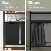 Laundry Sorter with 2 Removable Bags and 2 Storage Shelves for Bathroom or Bedroom by Vasagle