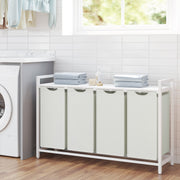4 Bag Laundry Sorter with Removable Pull Out Hampers and Sturdy Frame by Vasagle