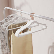 Set of 50 Non Slip Velvet Clothes Hangers with Rose Gold Swivel Hooks by Songmics